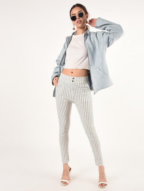 high rise checkered trouser - 16734617 - Very Small Image - 1