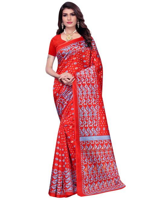 geometrical printed saree with blouse - 16734856 - Very Small Image - 1