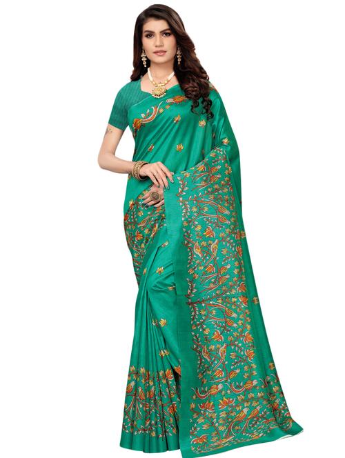 conversational printed saree with blouse - 16734861 - Very Small Image - 1
