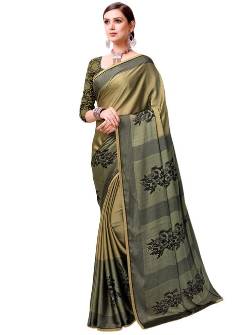 floral printed saree with blouse - 16734887 - Very Small Image - 1