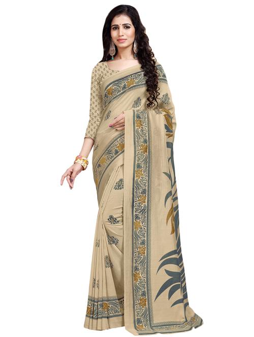 ethnic printed saree with blouse - 16734922 - Very Small Image - 1