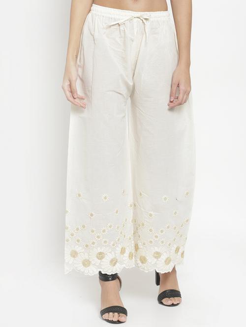 embroidered hem palazzo - 16735568 - Very Small Image - 1