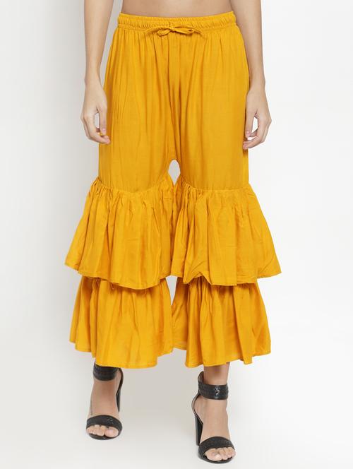 solid mustard sharara - 16735573 - Very Small Image - 1