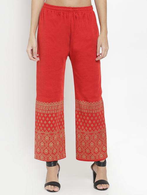 high rise printed hem palazzo - 16735576 - Very Small Image - 1