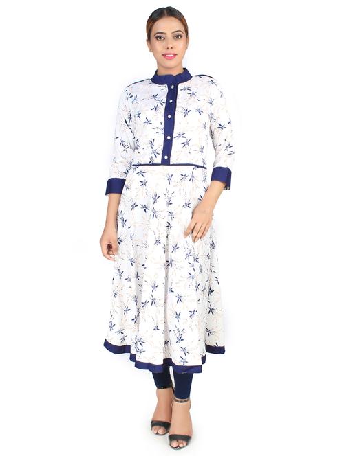 floral flared kurta - 16736286 - Very Small Image - 1