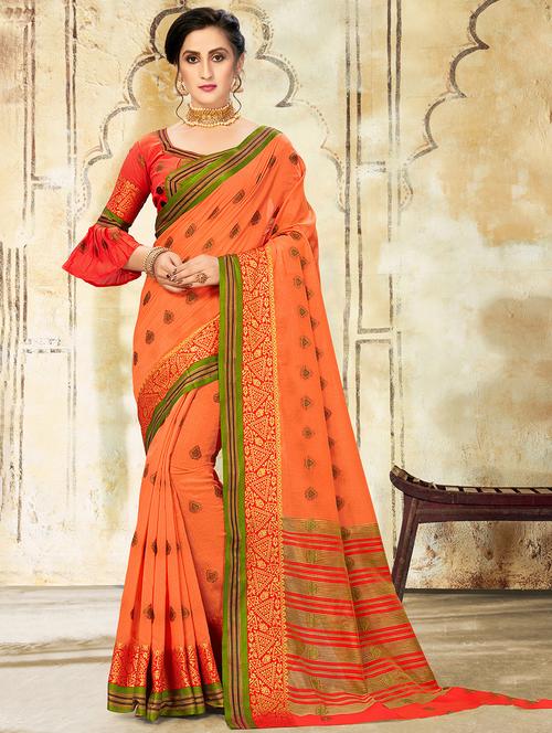 ethnic motifs woven saree - 16736352 - Very Small Image - 1