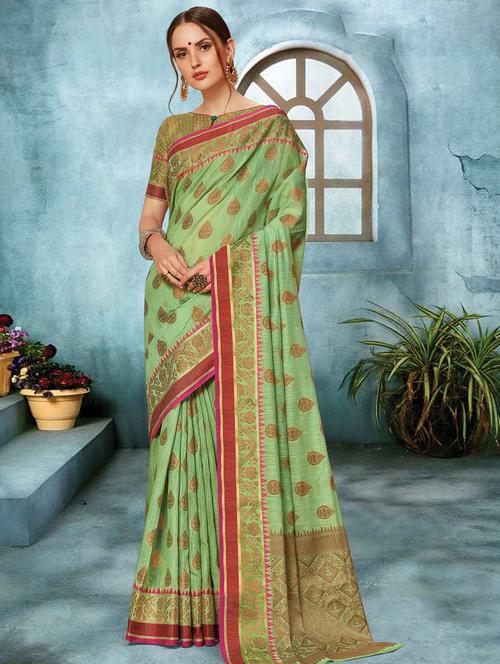 self design woven saree - 16736464 - Very Small Image - 1