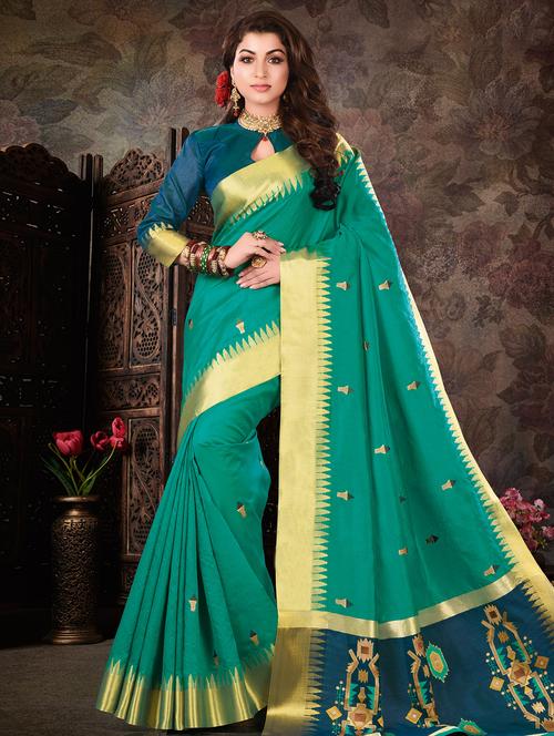 embroidered bordered saree - 16736476 - Very Small Image - 1