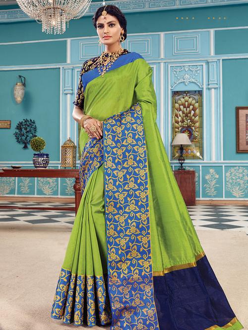 floral woven saree - 16736612 - Very Small Image - 1