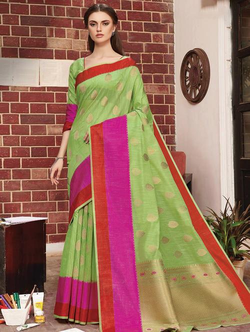 self design woven saree - 16736632 - Very Small Image - 1