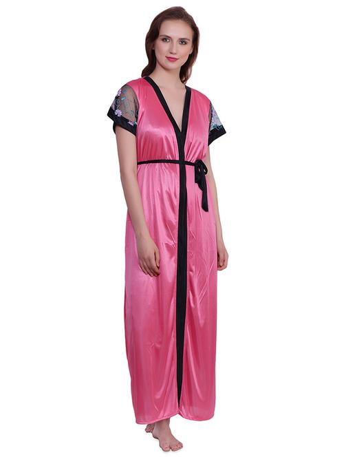 laced babydoll with robe set - 16736930 - Very Small Image - 1