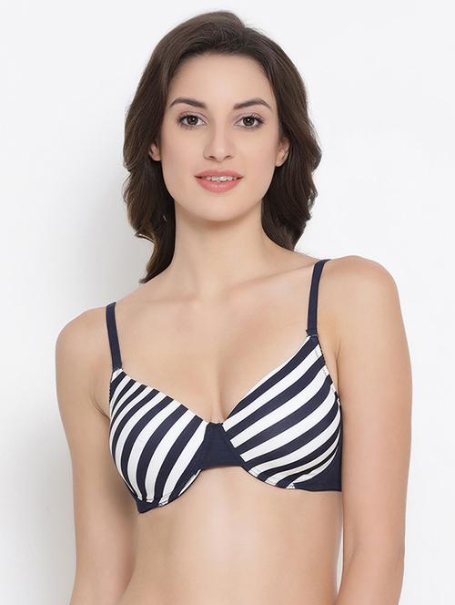 half coverage striped t-shirt bra - 16737129 - Very Small Image - 1