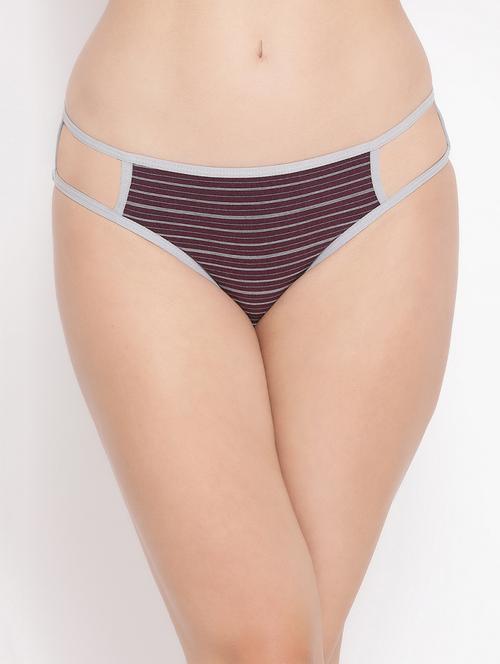 low rise striped bikini panty - 16737168 - Very Small Image - 1
