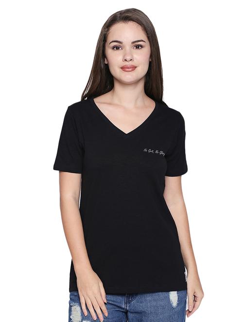 v neck quirky print tee - 16737490 - Very Small Image - 1