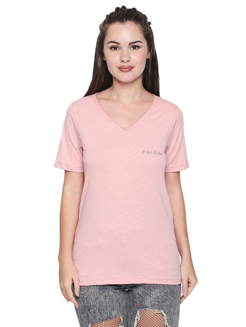 v neck quirky print tee - 16737491 - Very Small Image - 1