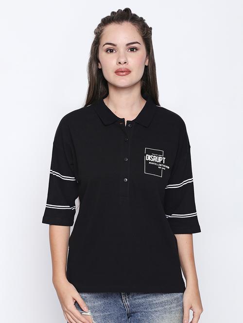 polo neck striped tee - 16737501 - Very Small Image - 1