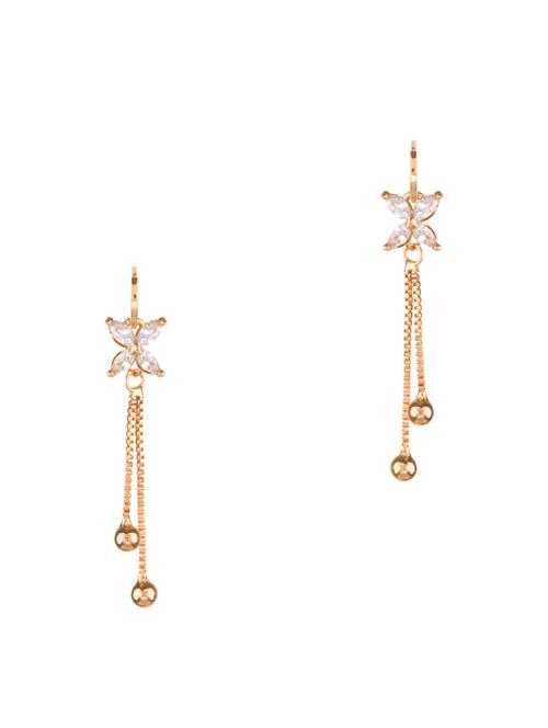 gold metal drop earring - 16737617 - Very Small Image - 1