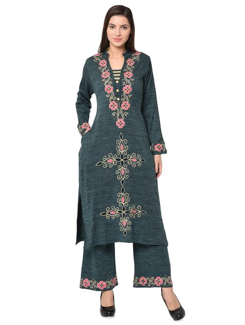 embroidered woolen set - 16738288 - Very Small Image - 1