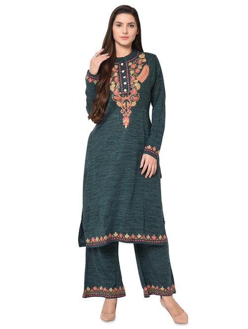 embroidered woolen set - 16738293 - Very Small Image - 1