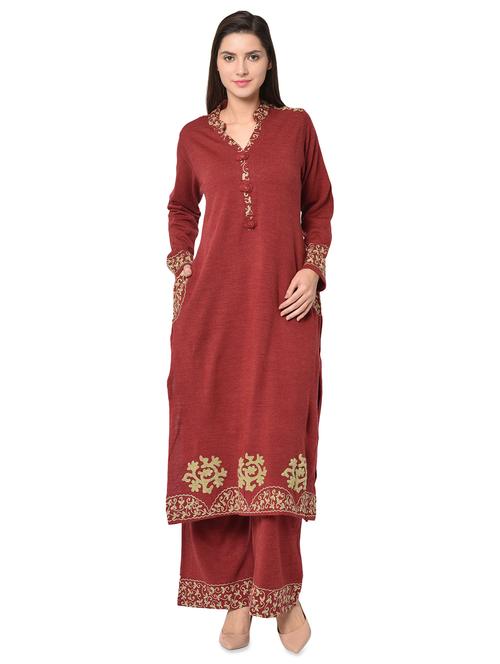 embroidered woolen set - 16738320 - Very Small Image - 1