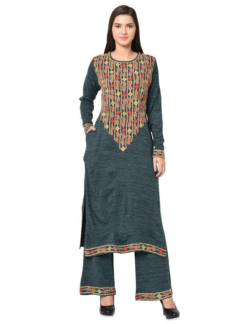 embroidered woolen set - 16738329 - Very Small Image - 1
