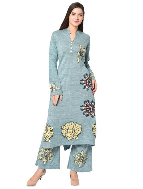 embroidered woolen set - 16738336 - Very Small Image - 1