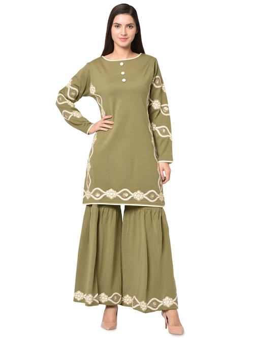embroidered woolen set - 16738355 - Very Small Image - 1