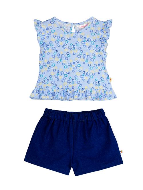 blue cotton shorts sets twin sets - 16738606 - Very Small Image - 1