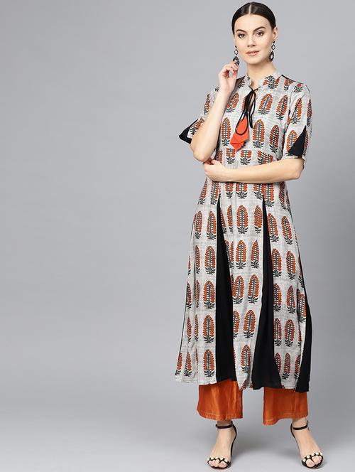 printed a-line kurta - 16739190 - Very Small Image - 1