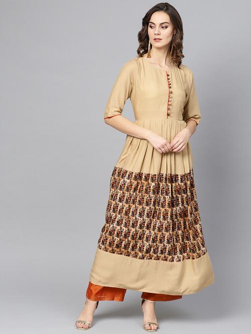 printed anarkali kurta - 16739193 - Very Small Image - 1