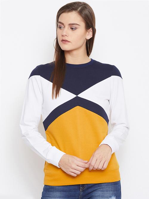 color block crew neck sweatshirt - 16739305 - Very Small Image - 1