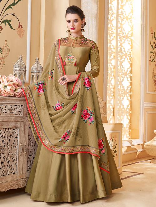 embroidered flared suit set - 16740623 - Very Small Image - 1