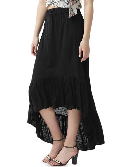 high rise gathered hem asymmetric skirt - 16740768 - Very Small Image - 1
