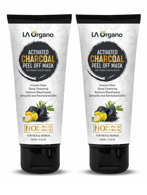 organo activated charcoal peel off mask for instant glow-deep cleansing-remove blackheads - 16740833 - Very Small Image - 1