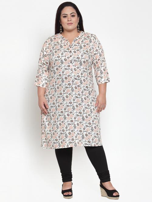 floral straight kurta - 16740900 - Very Small Image - 1
