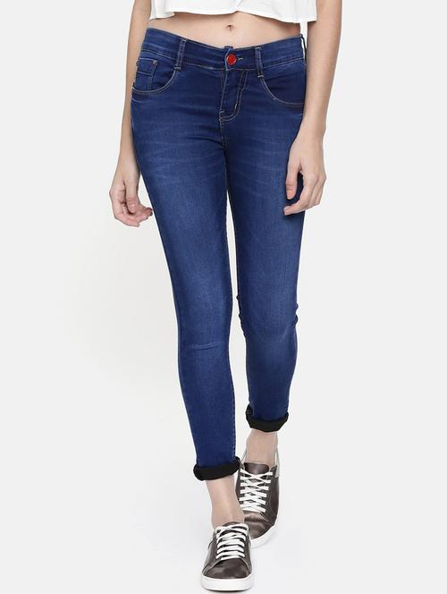 turned up hem distressed jeans - 16740929 - Very Small Image - 1