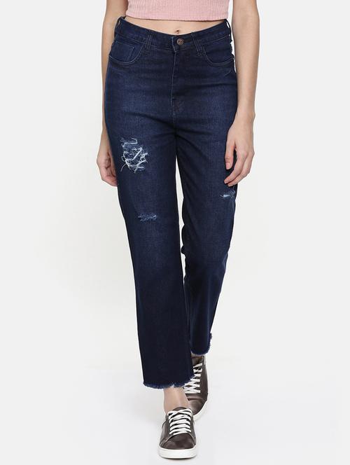 high rise distressed jean - 16740951 - Very Small Image - 1