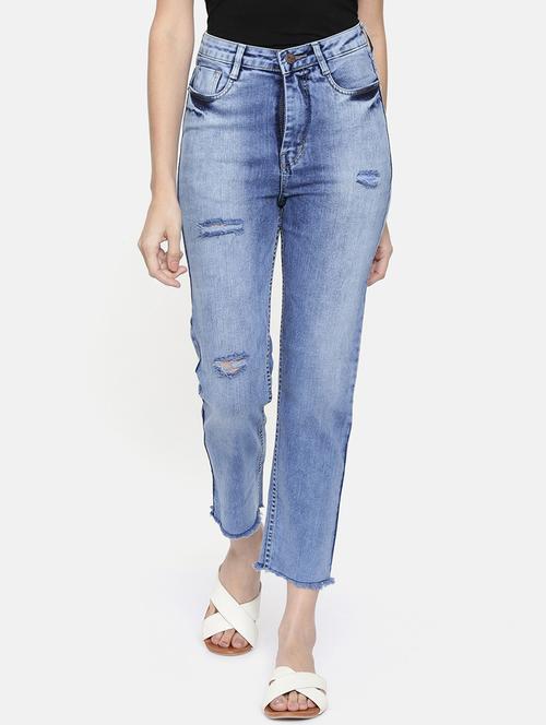 frayed hem distressed jean - 16740952 - Very Small Image - 1
