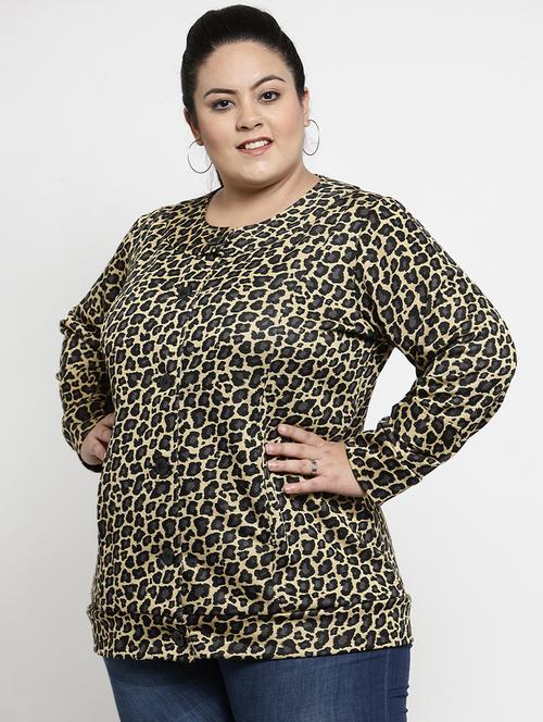 long sleeved animal print plus cardigan - 16741115 - Very Small Image - 1