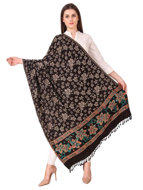 floral woolen shawl - 16742054 - Very Small Image - 1