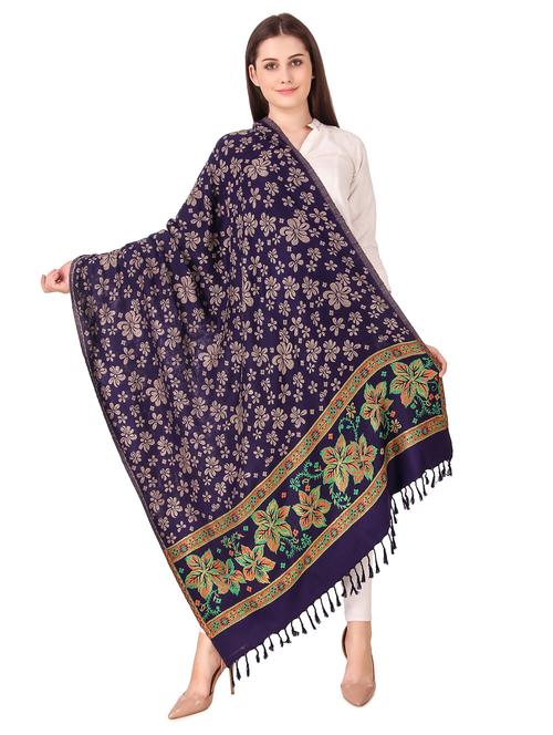 floral woolen shawl - 16742056 - Very Small Image - 1