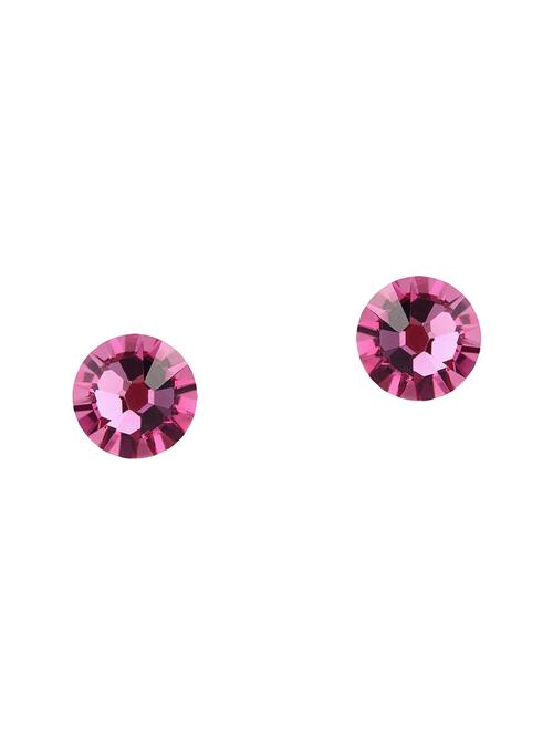 pink silver plated studs earring - 16742089 - Very Small Image - 1
