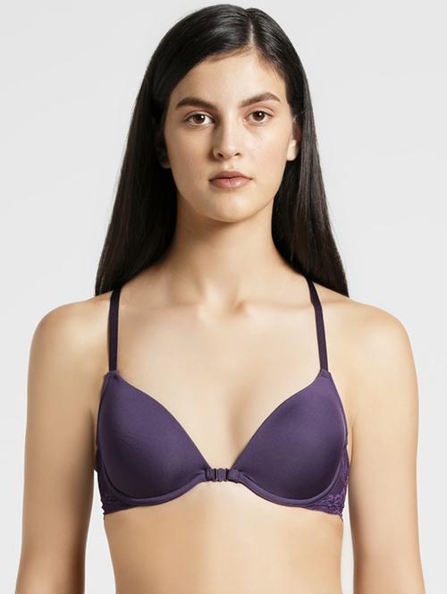 styled back lace detail front open bra - 16742727 - Very Small Image - 1