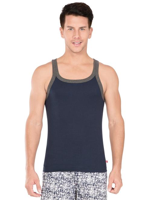 navy blue solid vest - 16742987 - Very Small Image - 1