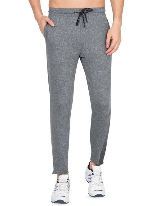 grey solid full length track pant - 16743058 - Very Small Image - 1