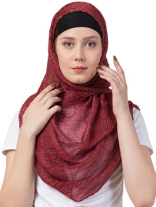 red cotton scarf - 16743942 - Very Small Image - 1