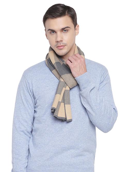grey checkered muffler - 16743983 - Very Small Image - 1