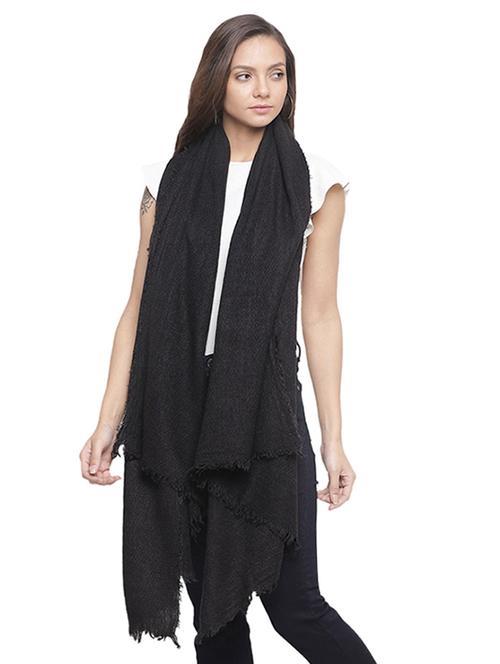frayed hem solid acrylic stole - 16744031 - Very Small Image - 1