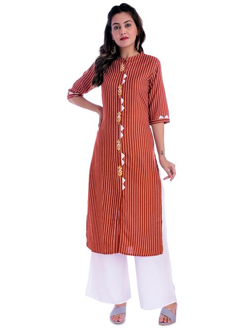 striped kurta palazzo set - 16745713 - Very Small Image - 1