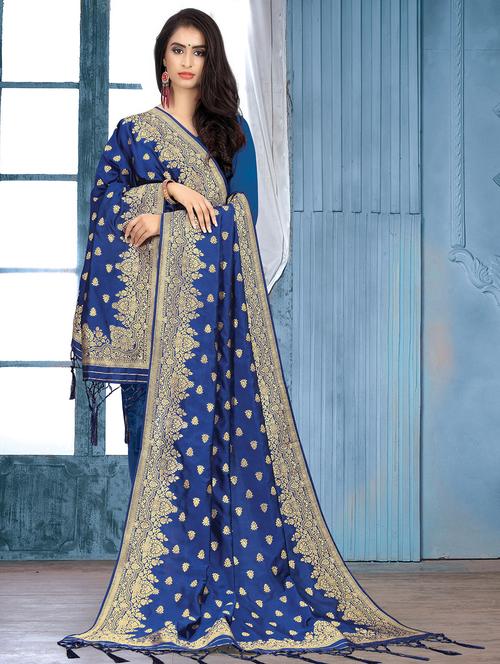 self design banarasi dupatta - 16745955 - Very Small Image - 1